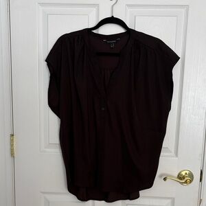 Banana Republic Brown Blouse with Cap Sleeves